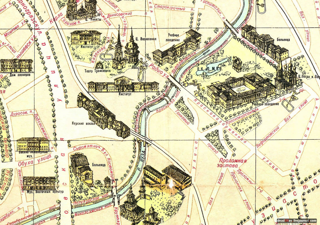 карта, Немецкая слобода, Басманный район, Москва, Яуза, усадьба Разумовского на Гороховом поле (г. Москва, ул. Казакова, д.18)