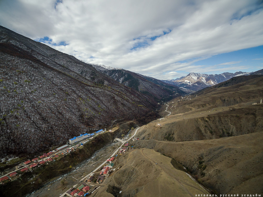 башенный комплекс Эрзи, Ингушетия, Джейрахский район, фотографии с дрона