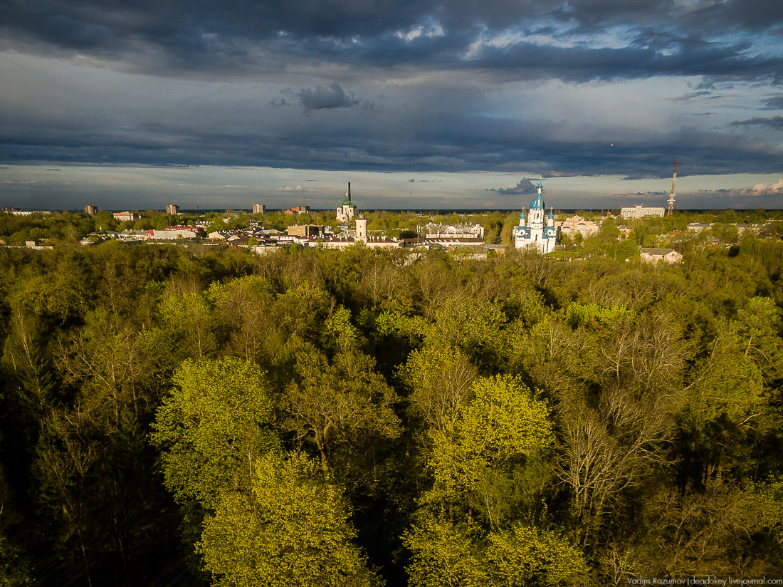 Гатчинский дворец, Гатчина, с дрона и квадрокоптера