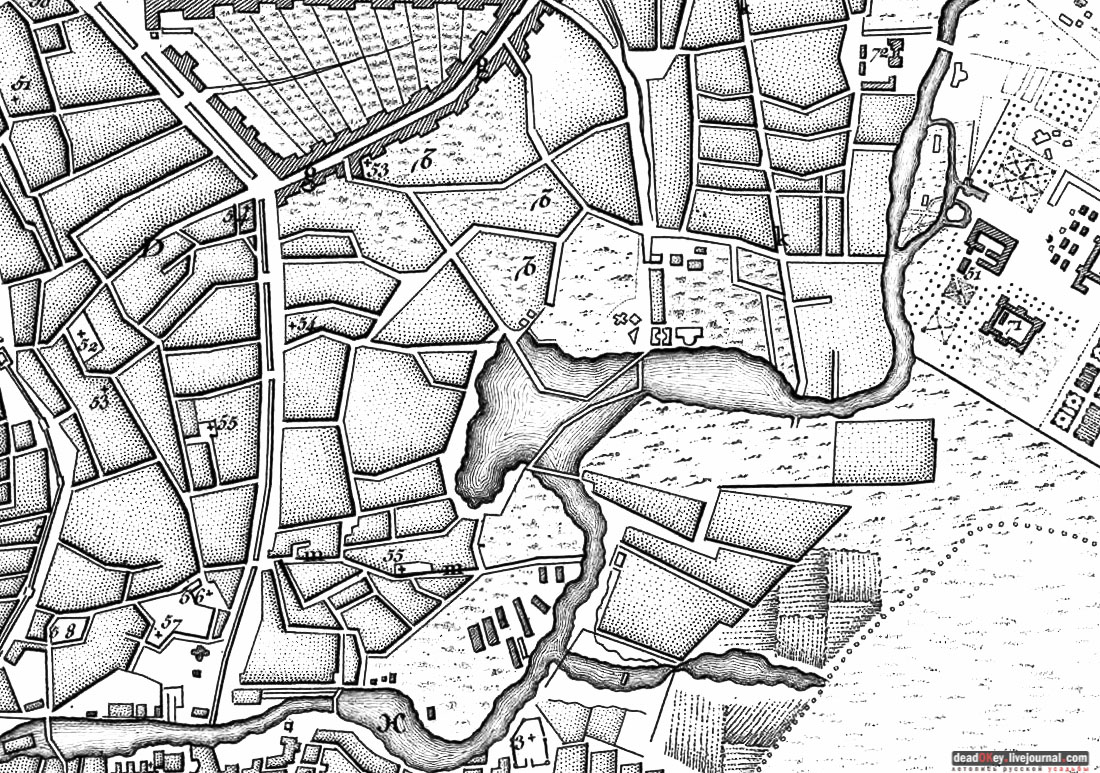 карта, Немецкая слобода, Басманный район, Москва, Яуза, усадьба Разумовского на Гороховом поле (г. Москва, ул. Казакова, д.18)