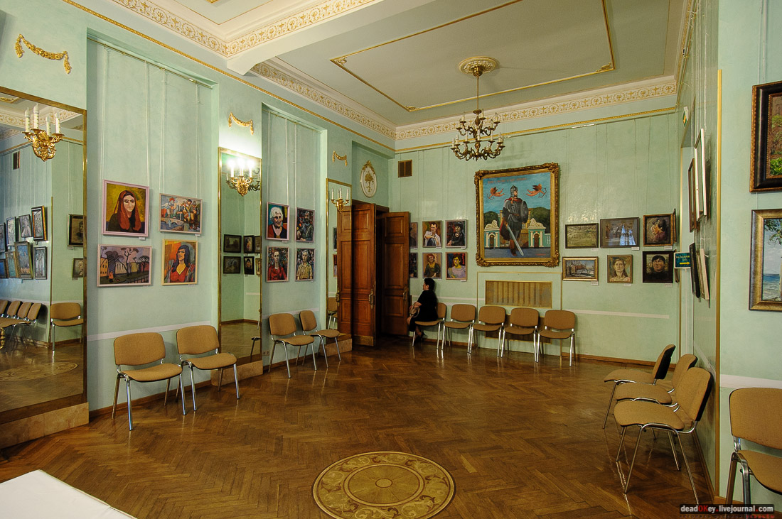 усадьба Коншиных, ул. Пречистенка д.16/2. Дом ученых. Интерьеры усадьбы.