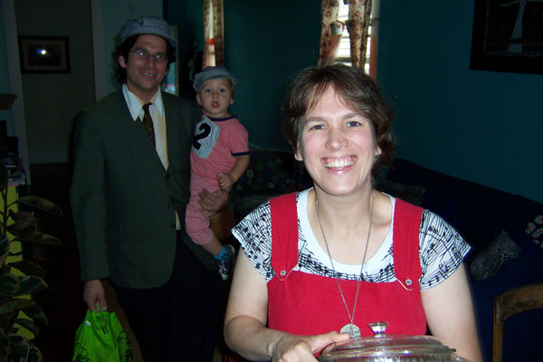 Paul, Francis and Helen at the October vegan potluck