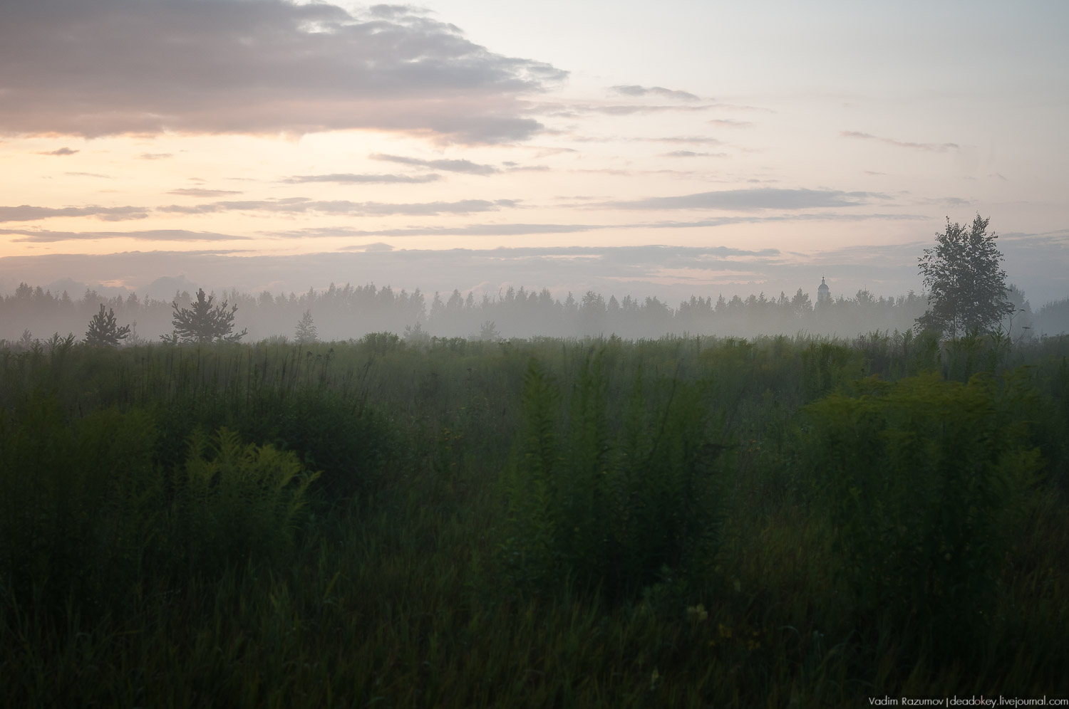 Закат, туман, Стромынь