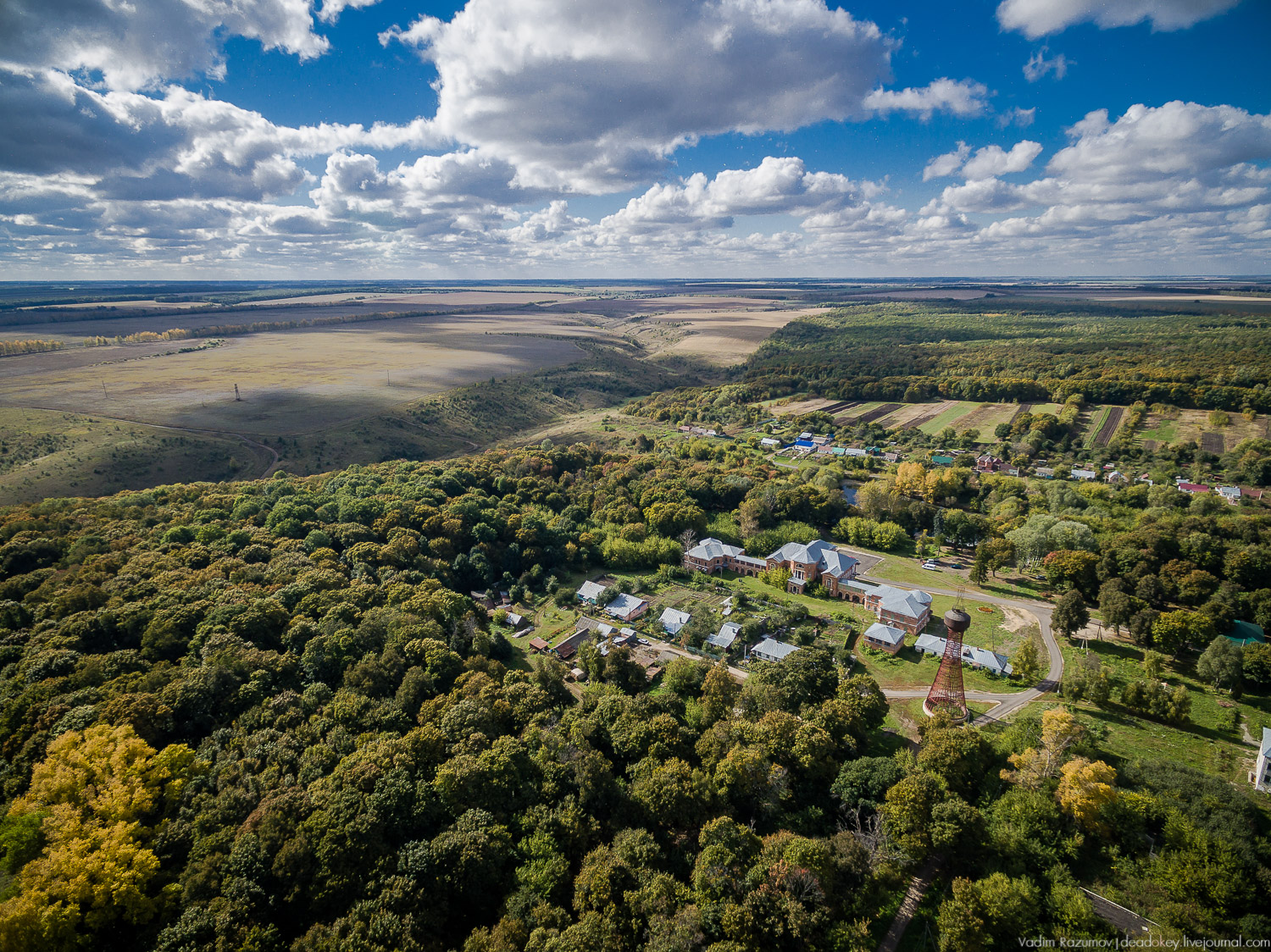 усадьба Полибино с дрона и квадрокоптера, Липецкая область