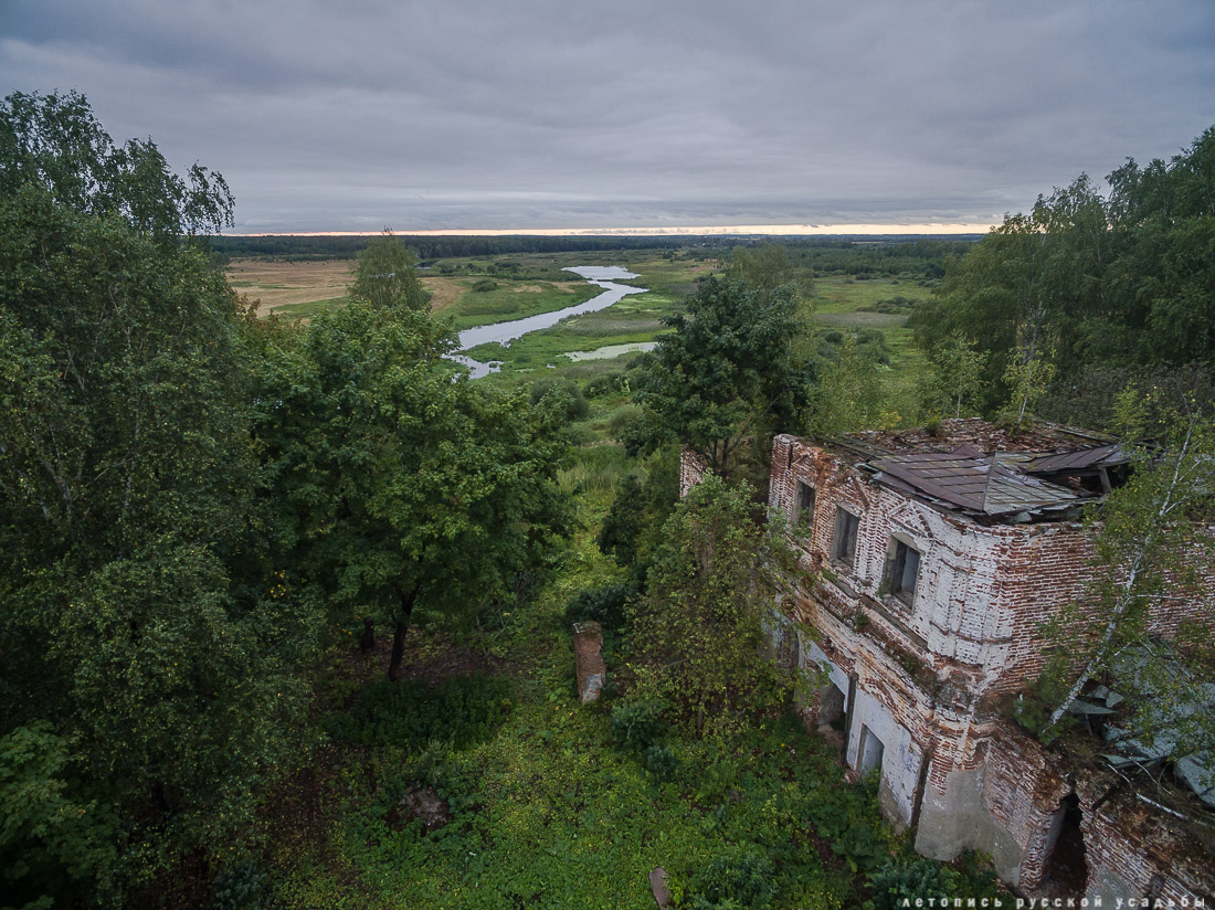 усадьба Меховицы с квадрокоптера, Ивановская область, продается усадьба, дом