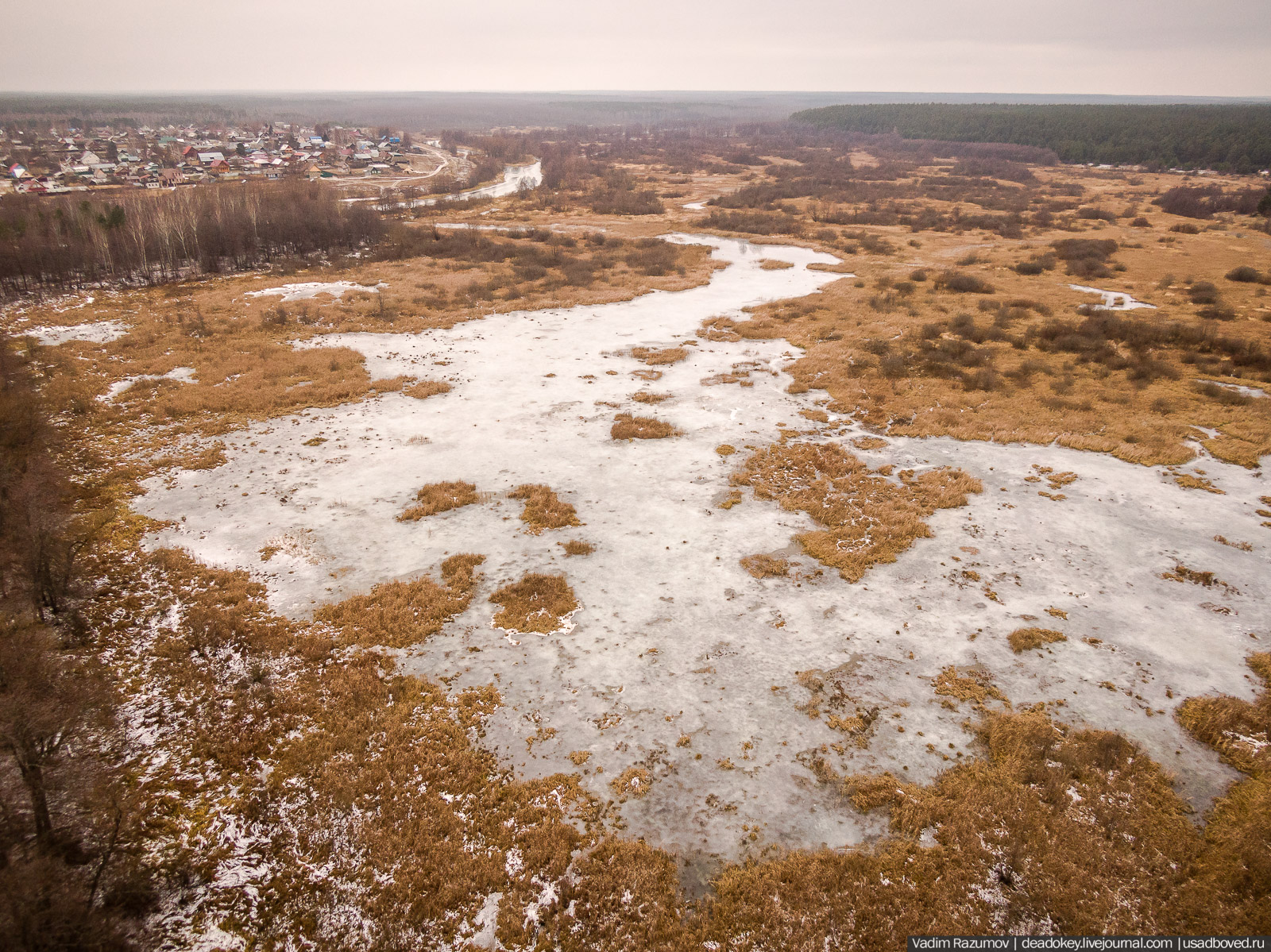 Усадьба Гусь-Железный с дрона, Рязанская область, Касимовский район