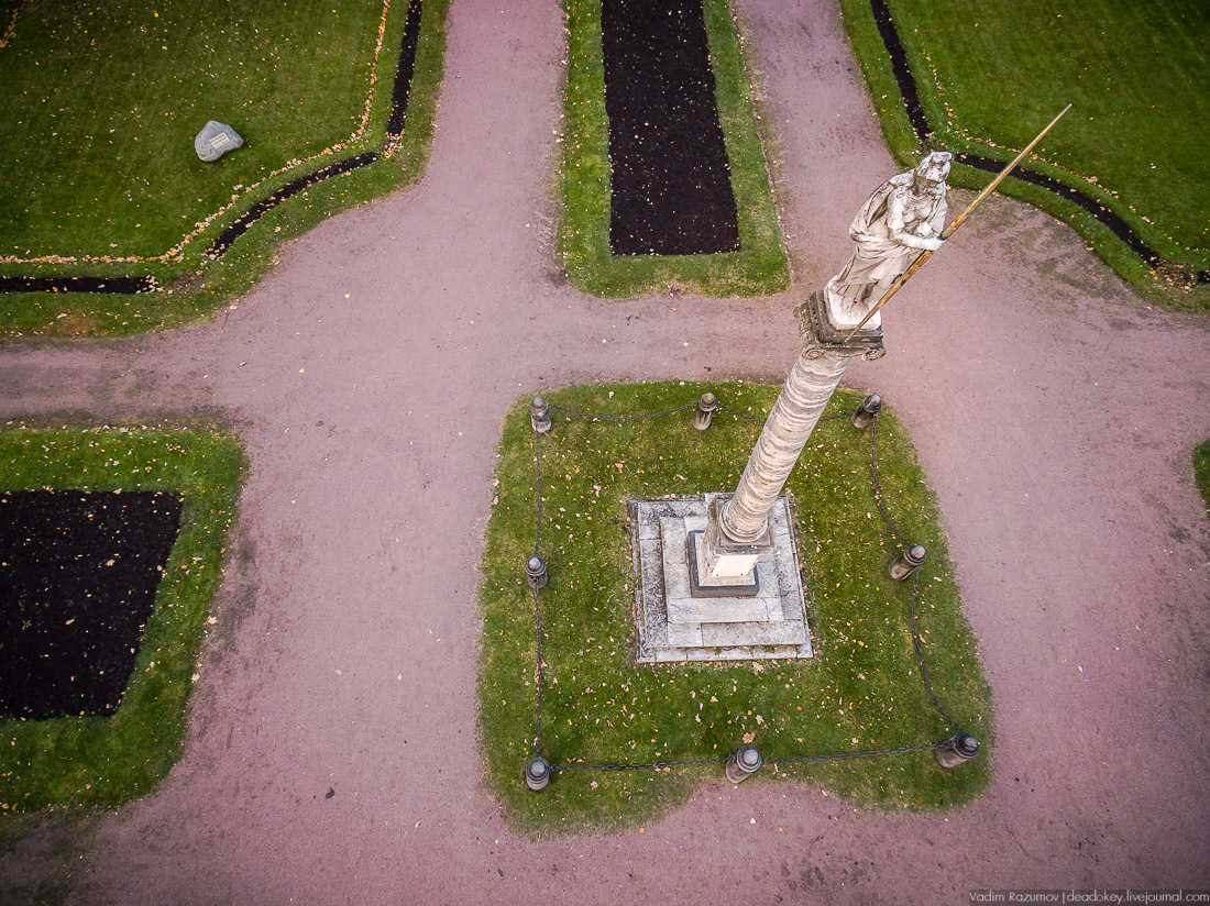 Усадьба Кусково осенью, с квадрокоптера, г. Москва