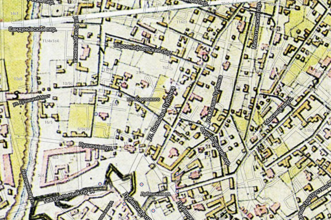 усадьба, палаты Пожарского, дом Ростопчиных и Денисова Орлова, ул. Большая Лубянка д.14