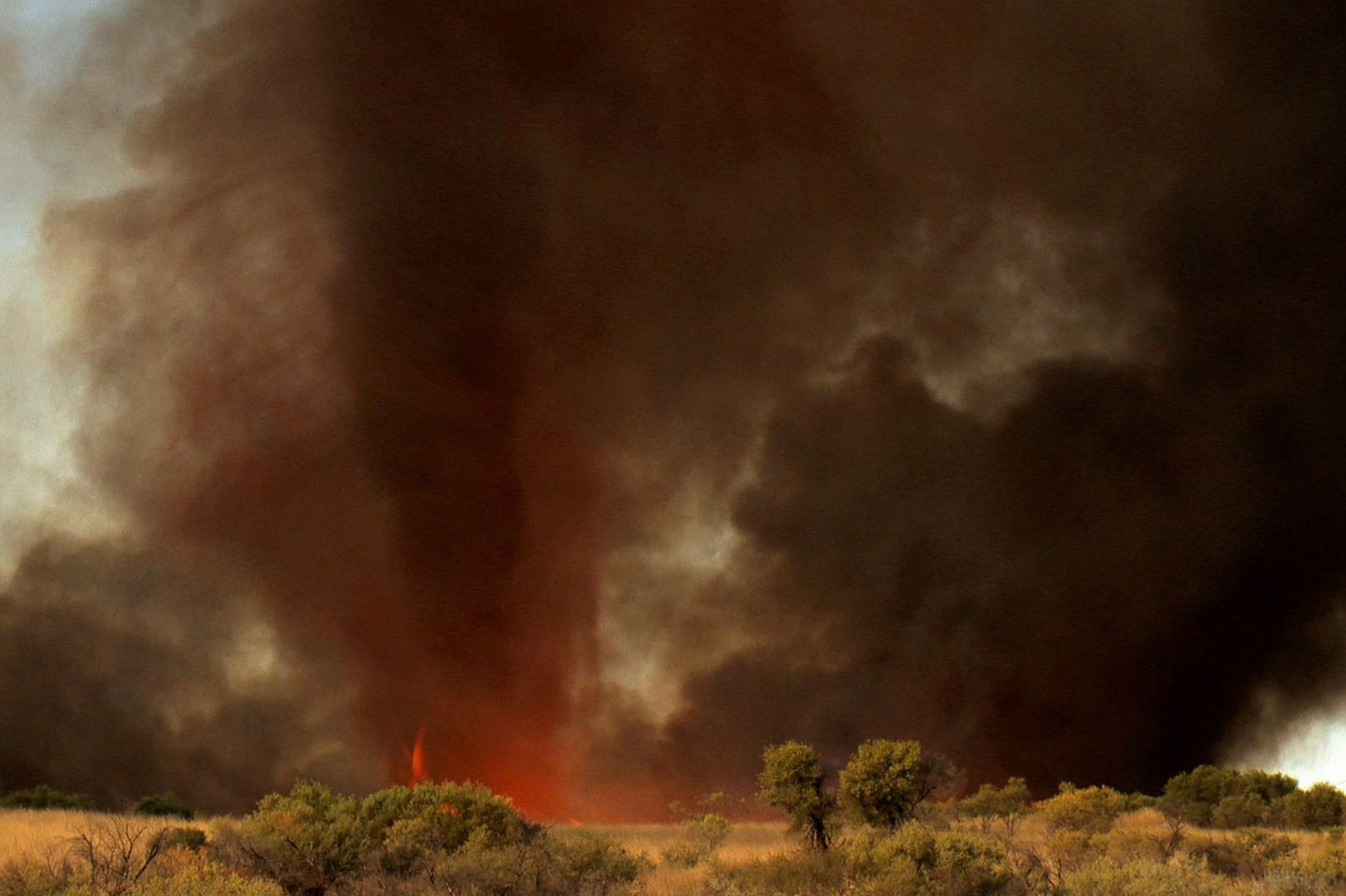 Огненный вихрь торнадо, время, пожаров, смерч, огненный, огненного, Огненный, может, около, столб, воздуха, город, воздух, пожара, АлисСпрингс, огненные, только, нагревается, Тэнджи, когда