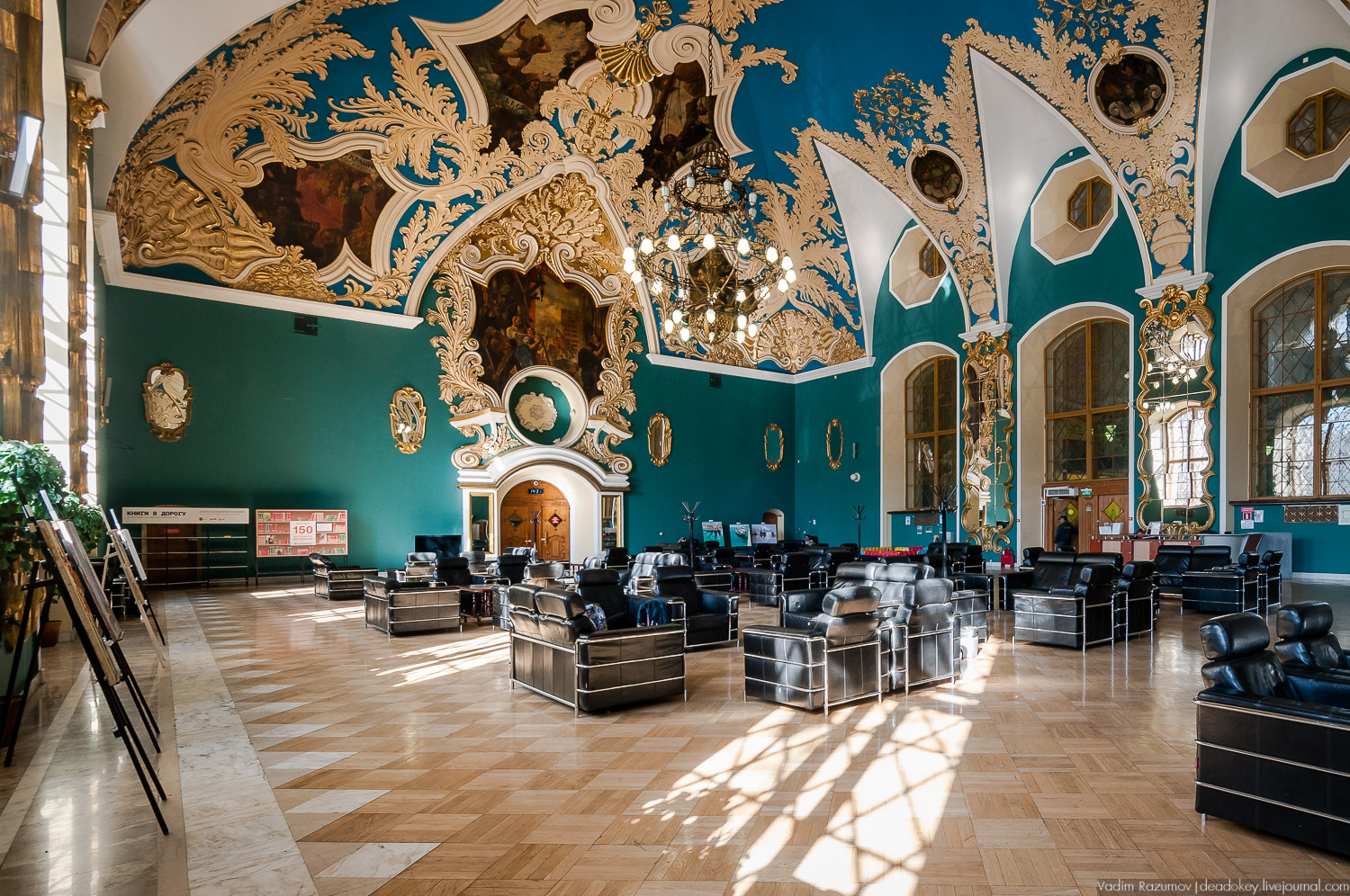 Казанский вокзал, интерьеры, ресторан, архитектор Щусев, зал ожидания