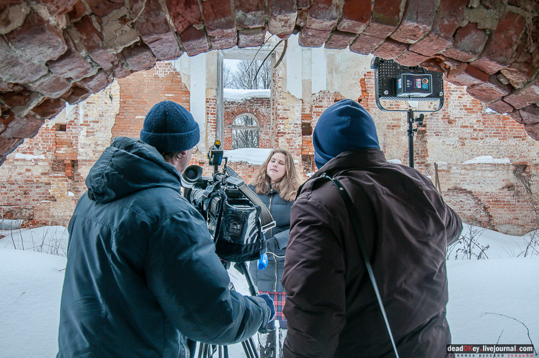 усадьба Ольгово, съемки телеканала Россия-1 для передачи Вести