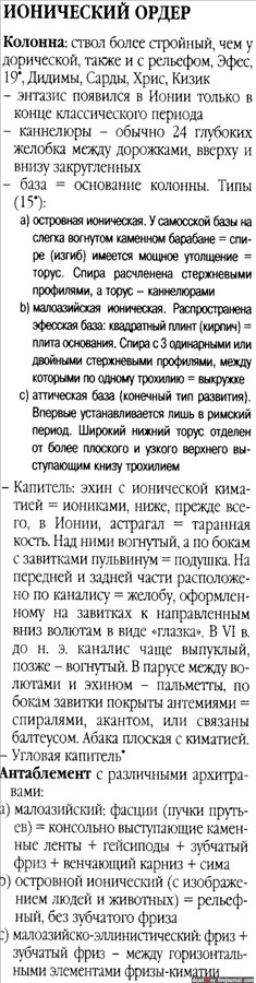 Ионический ордер в усадьбах