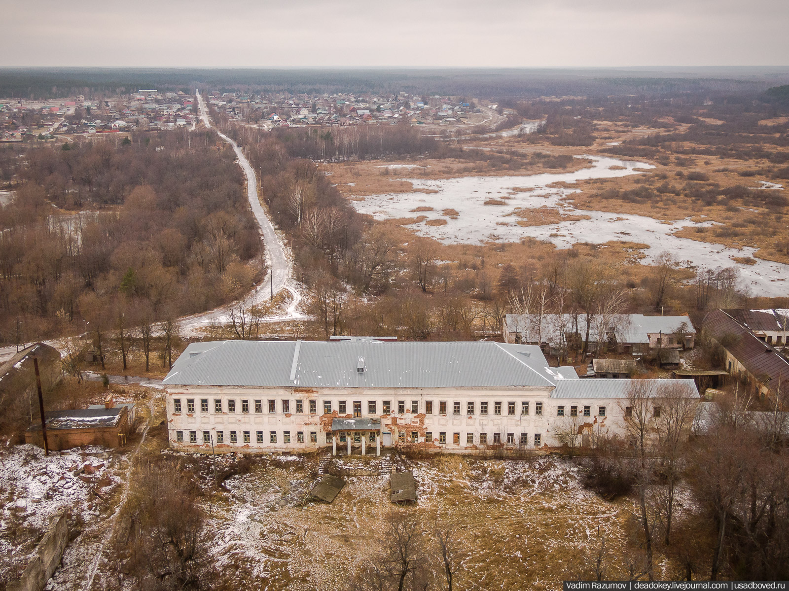 Усадьба Гусь-Железный с дрона, Рязанская область, Касимовский район