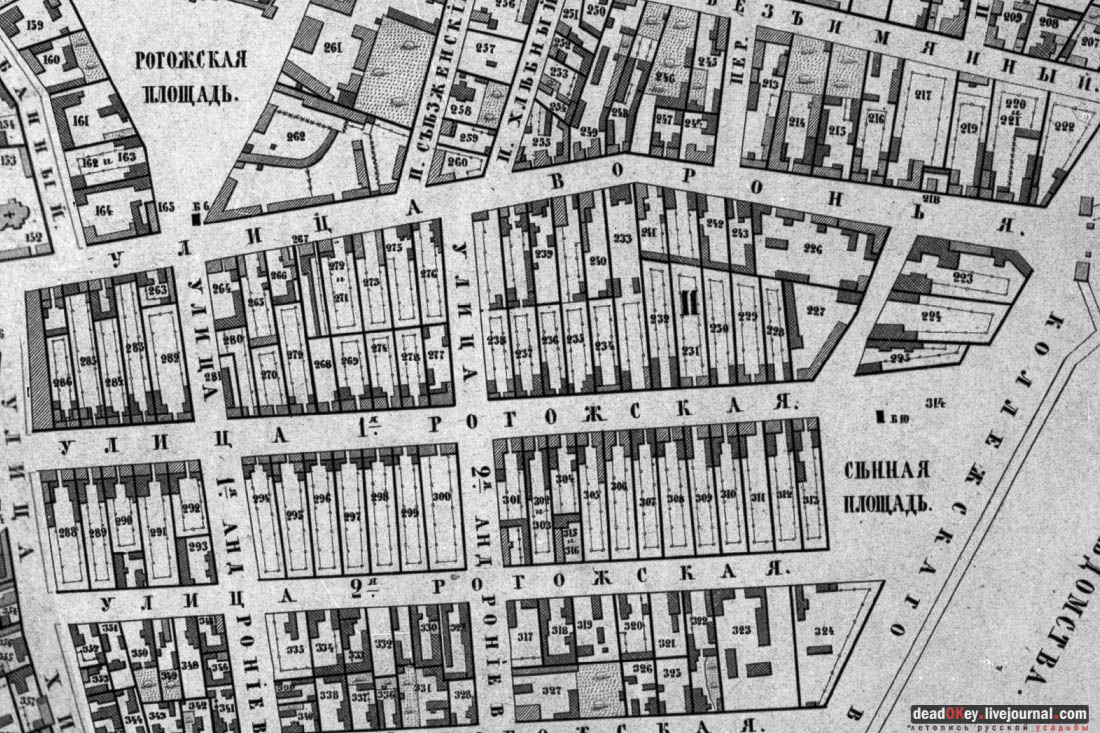 улица Школьная (1-я Рогожская улица), г. Москва, Рогожская слобода