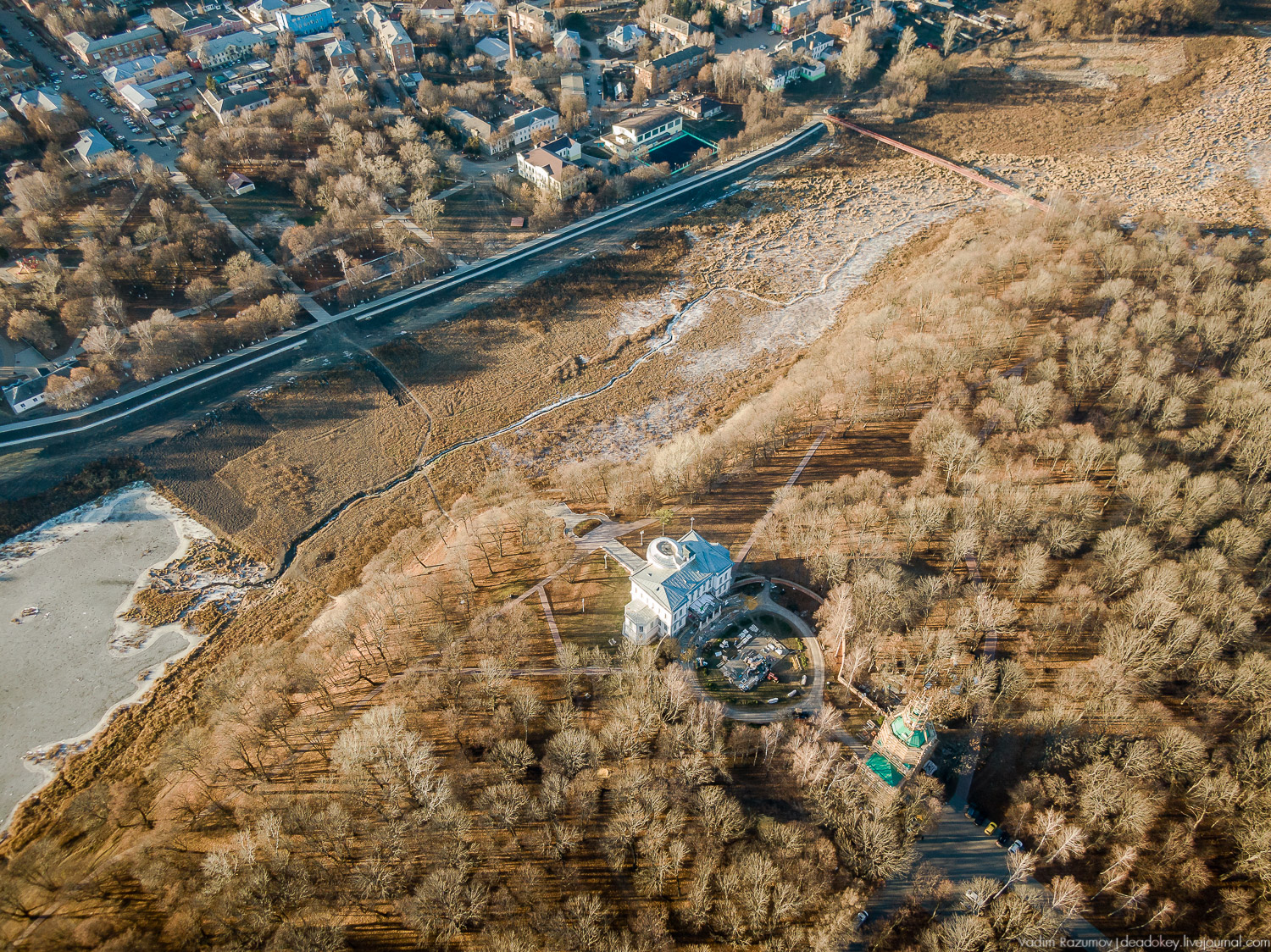 Богородицк дворец с дрона осень 2018 года