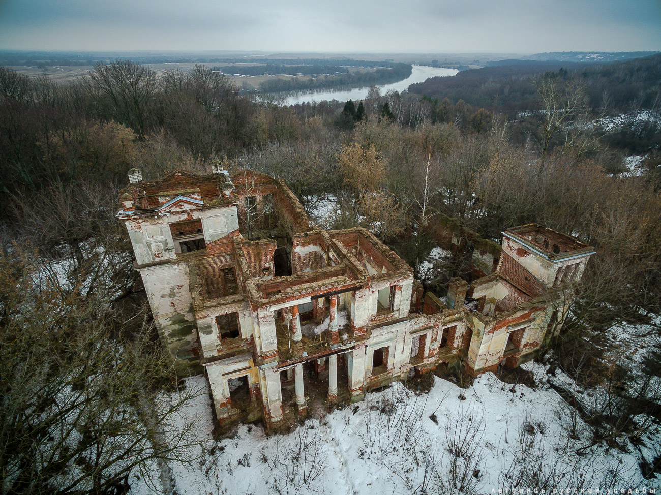 Костино с квадрокоптера, Рязанская область, Рыбновский район