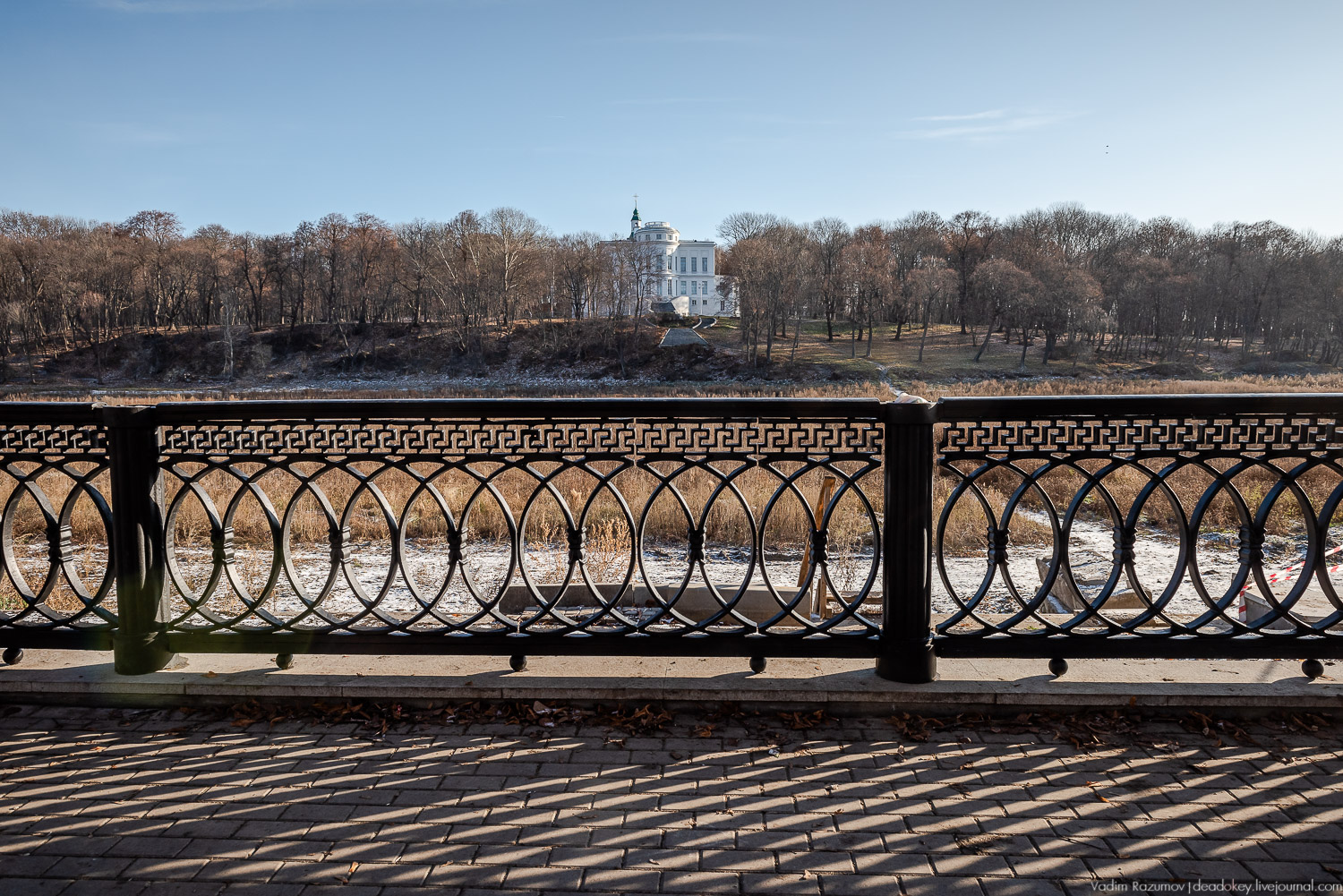 Богородицк, ограда набережной дворцового пруда