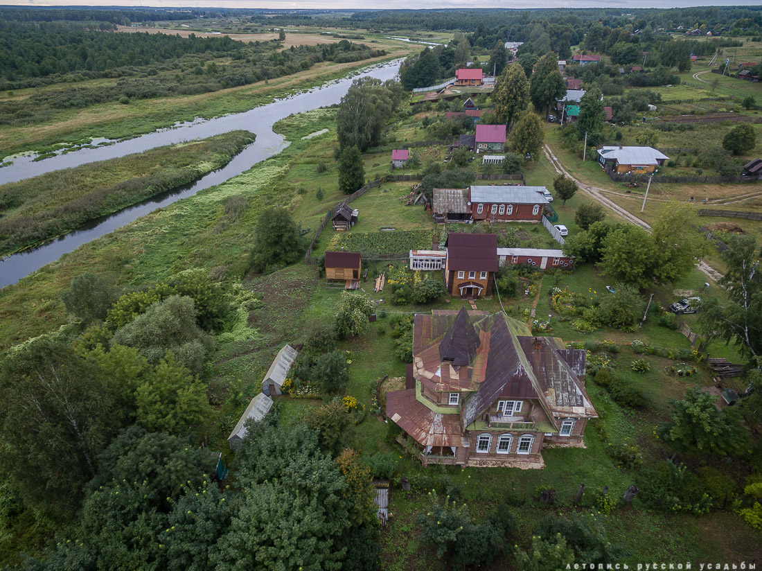 усадьба Меховицы с квадрокоптера, Ивановская область, продается усадьба, дом