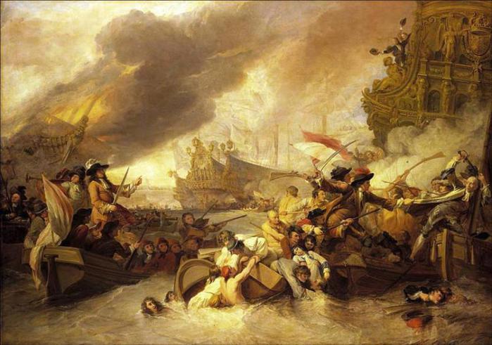 Batalla de La Hogue, 23 de mayo de 1692 (700x491, 61Kb)
