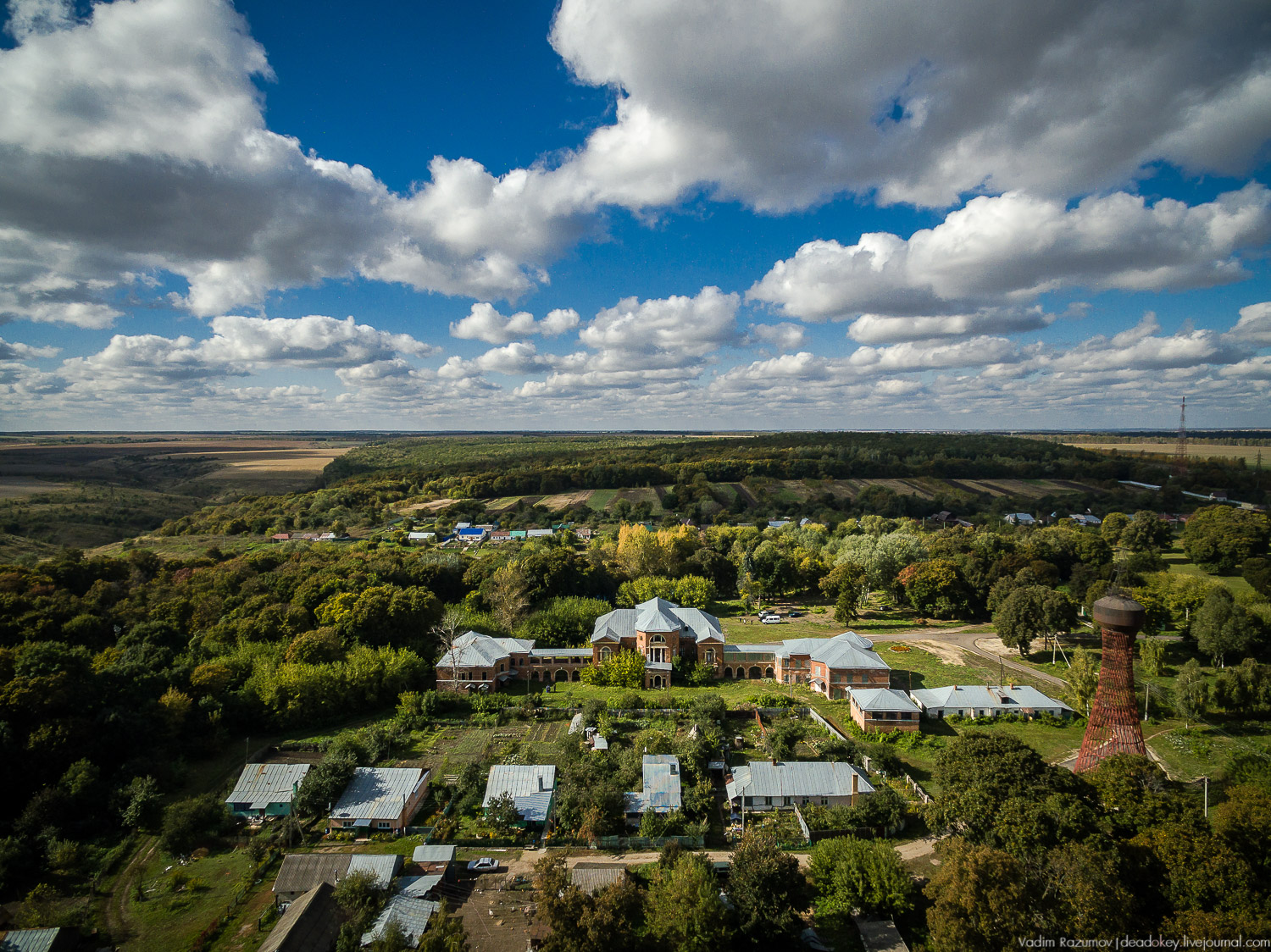 усадьба Полибино с дрона и квадрокоптера, Липецкая область