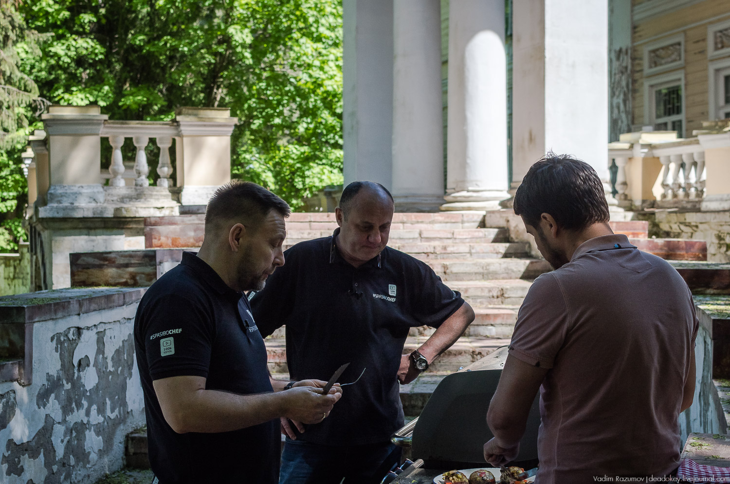 Усадьба Узкое, съемка программы SpasiboCheff, Илья Лазерсон и Вадим Разумов