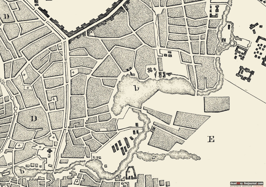 карта, Немецкая слобода, Басманный район, Москва, Яуза, усадьба Разумовского на Гороховом поле (г. Москва, ул. Казакова, д.18)