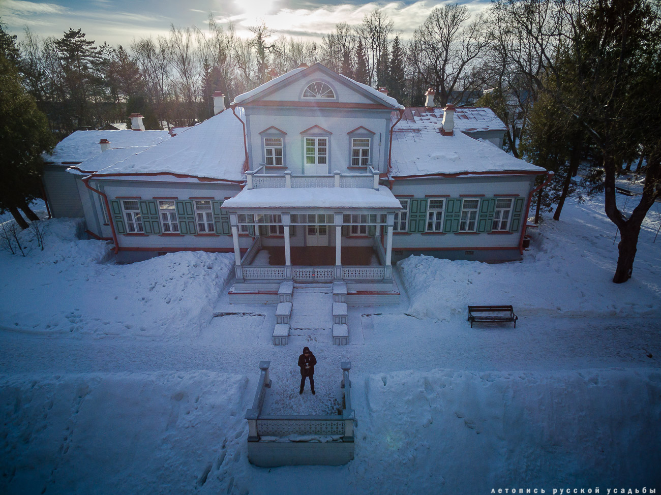 усадьба Абрамцево с квадрокоптера, дрона
