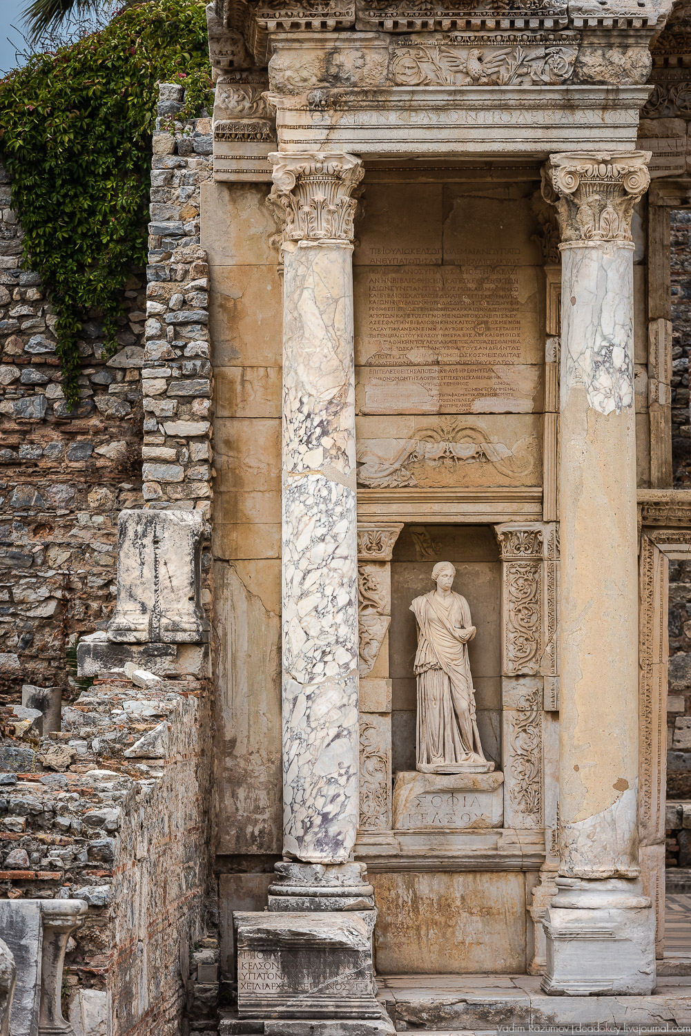 Эфес, библиотека, античные руины, Турция