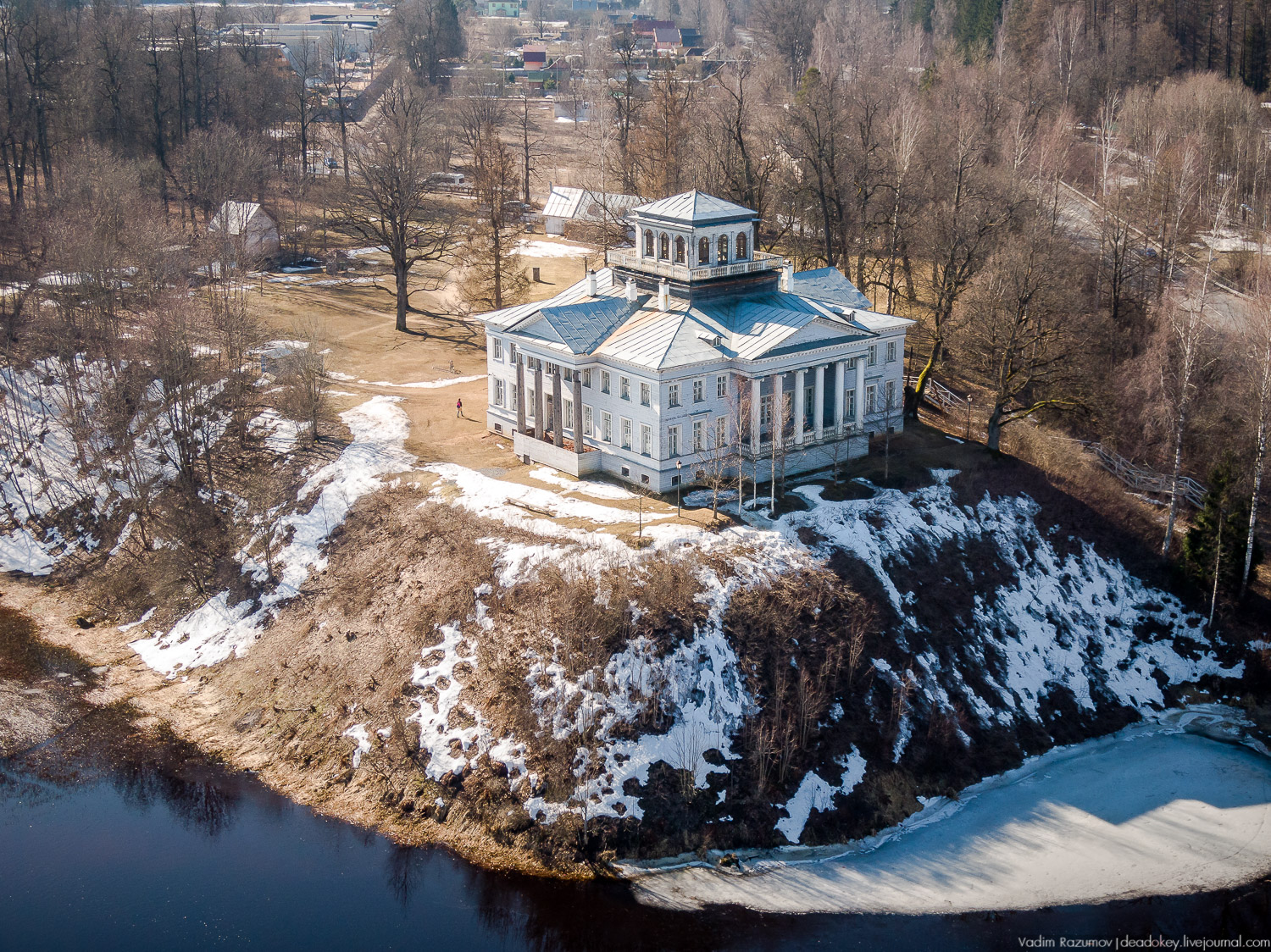 усадьба Рождествено с дрона, Ленинградская область