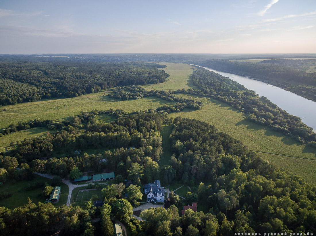 усадьба Поленово с дрона и квадрокоптера, аэрофотосъемка