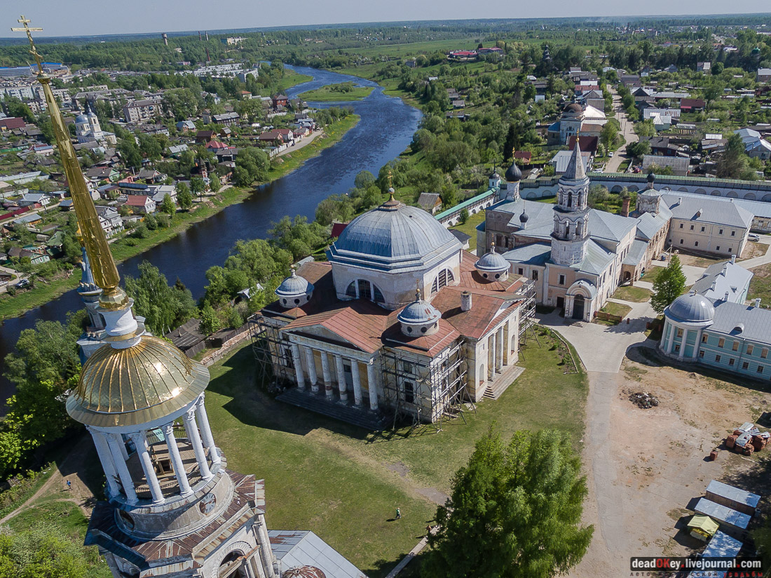 Борисоглебский монастырь, г. Торжок, фотографии с квадрокоптера