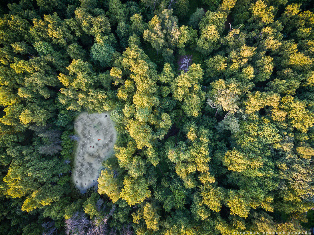 усадьба Глинки Якова Брюса с квадрокоптера, Московская область, Щелковский район