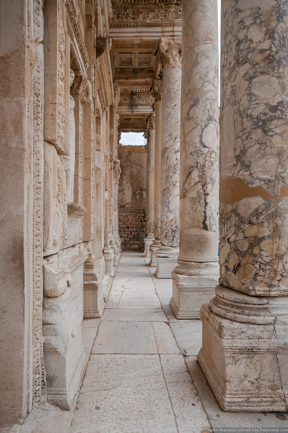 Эфес, библиотека, античные руины, Турция