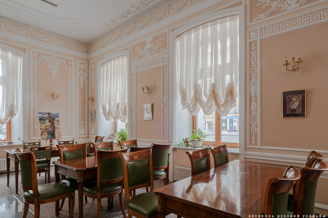 Интерьеры дома купцов Кузнецовых после реставрации, г. Москва, ул. Проспект Мира, д. 41, стр. 1.