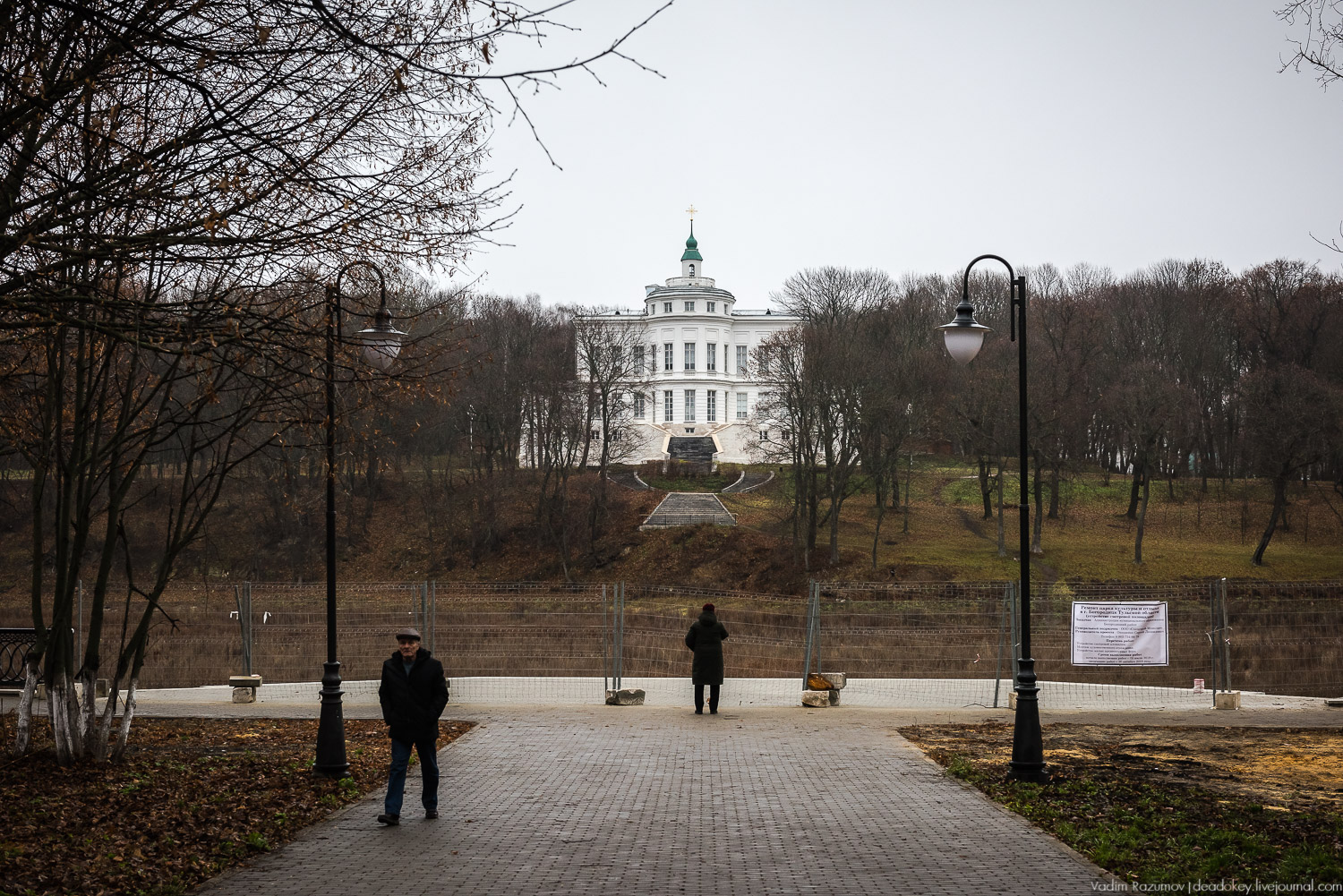 Богородицк, ограда набережной дворцового пруда