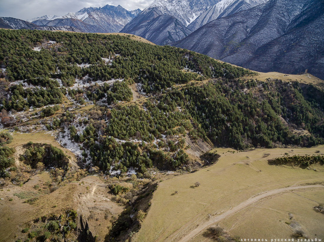 Башенный комплекс Фалхан, Ингушетия, Джейрахский район с квадрокоптера