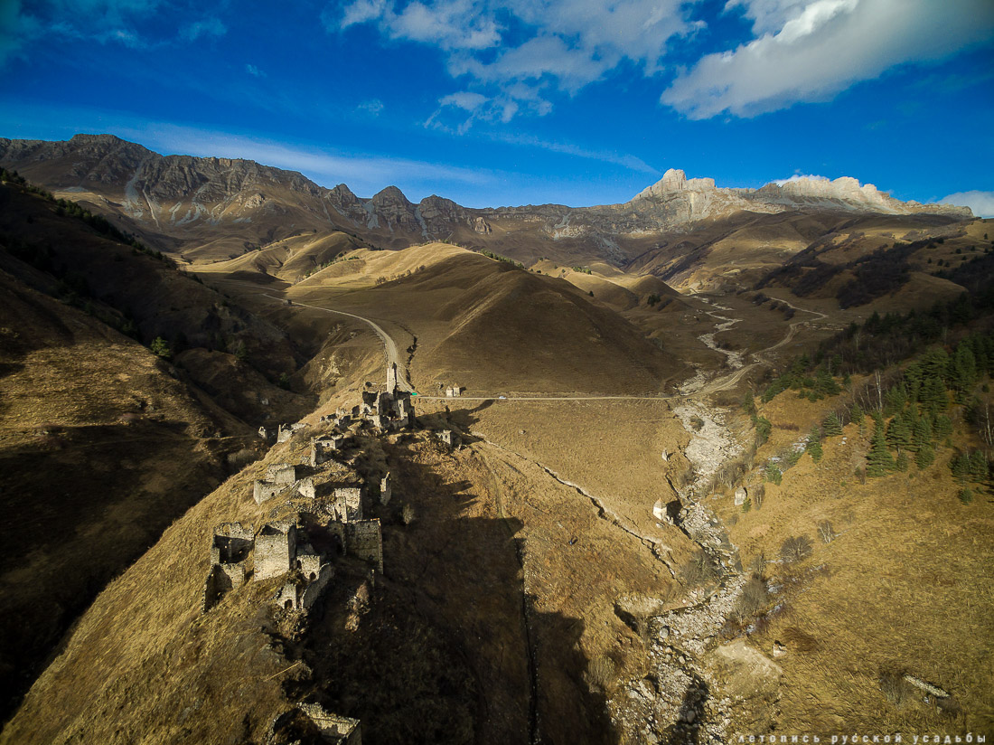 Башенный комплекс Цори с дрона, Ингушетия
