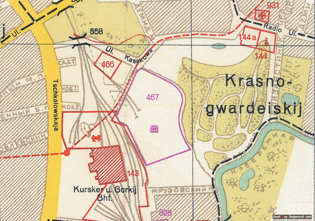 карта, Немецкая слобода, Басманный район, Москва, Яуза, усадьба Разумовского на Гороховом поле (г. Москва, ул. Казакова, д.18)