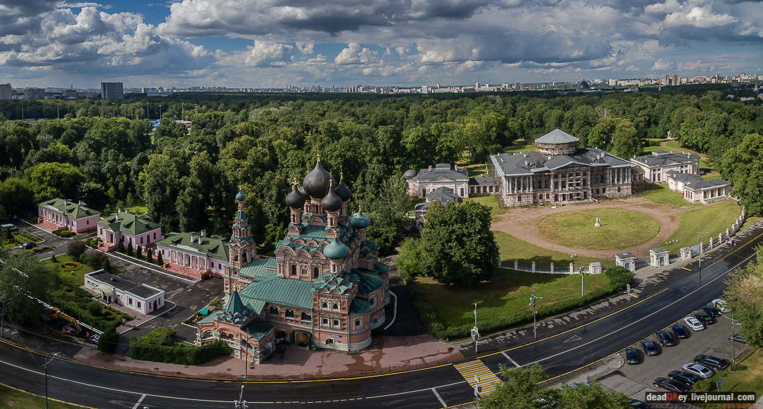 усадьба Останкино с квадрокоптера