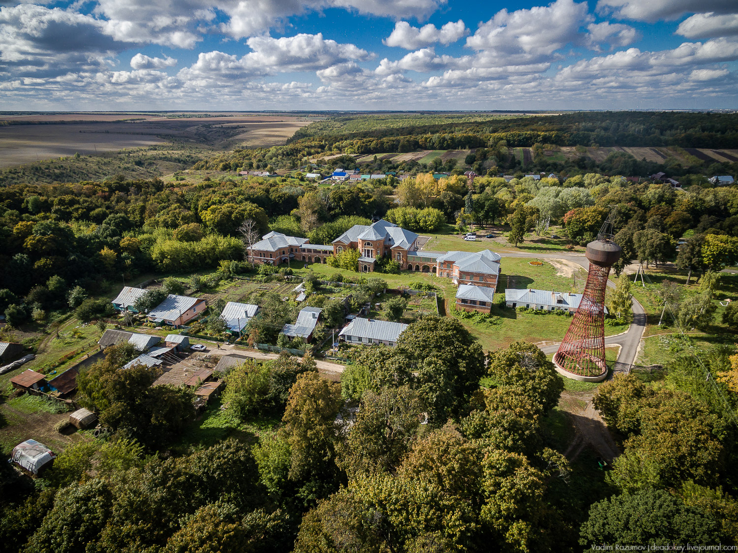 усадьба Полибино с дрона и квадрокоптера, Липецкая область