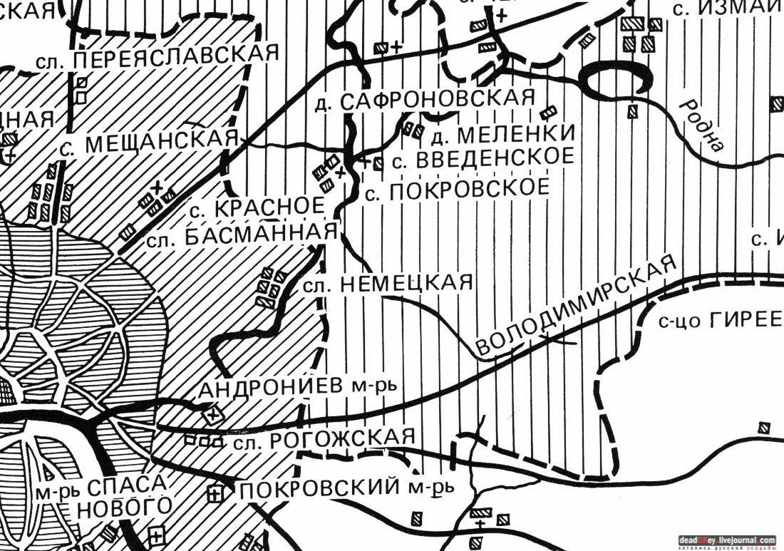 карта, Немецкая слобода, Басманный район, Москва, Яуза, усадьба Разумовского на Гороховом поле (г. Москва, ул. Казакова, д.18)