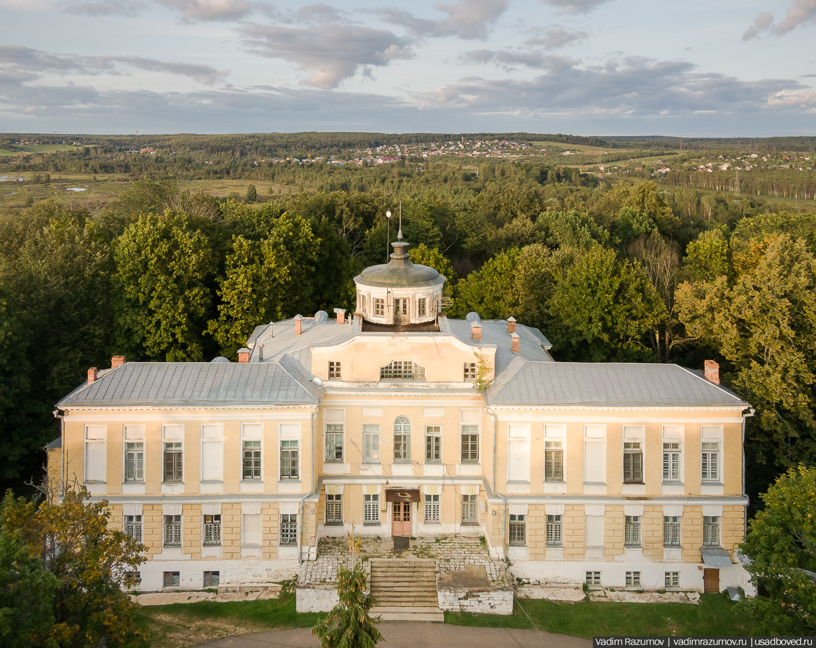 усадьба Никольское-Гагарино с дрона, Рузский район, Московская область