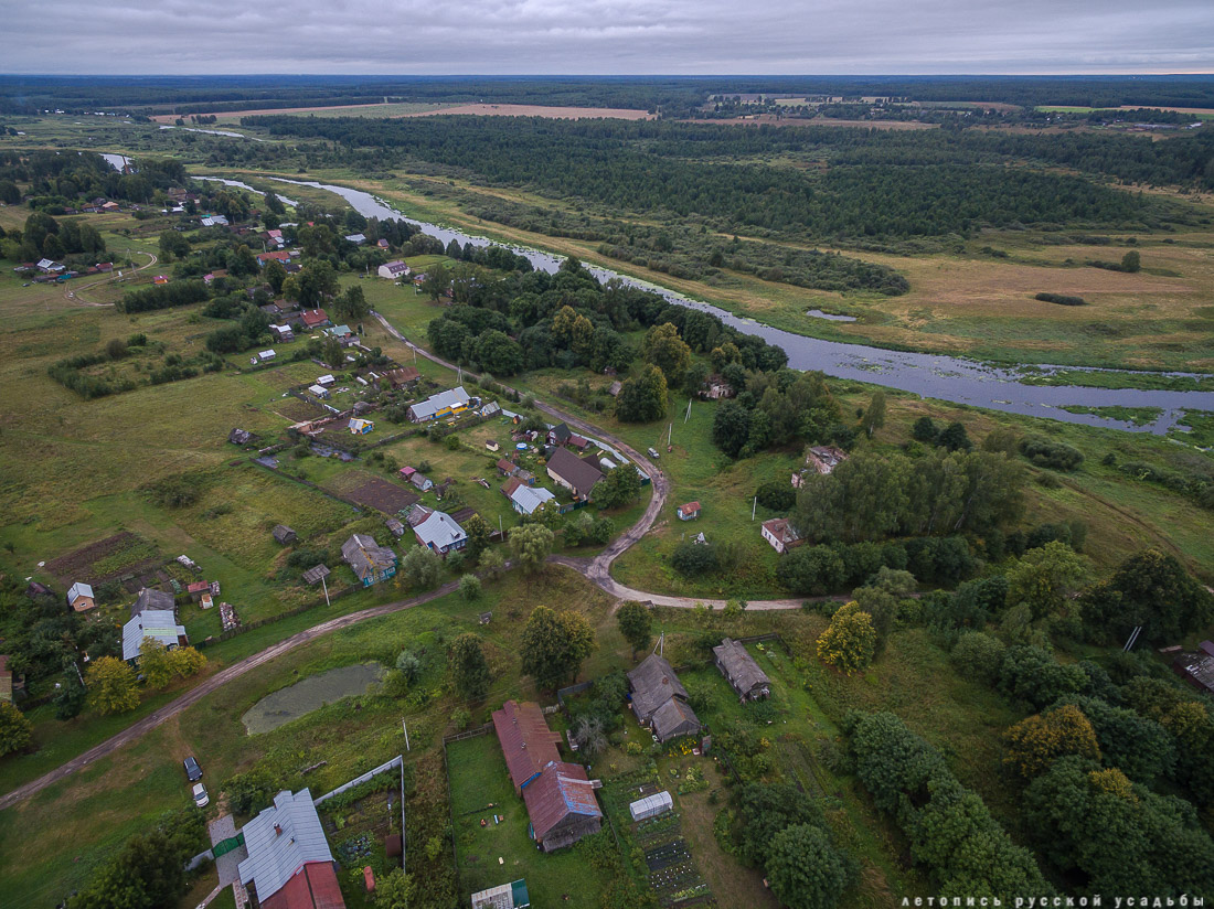 усадьба Меховицы с квадрокоптера, Ивановская область, продается усадьба, дом