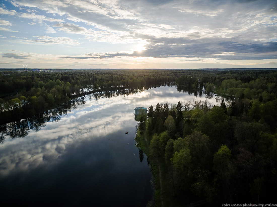 Гатчинский дворец, Гатчина, с дрона и квадрокоптера