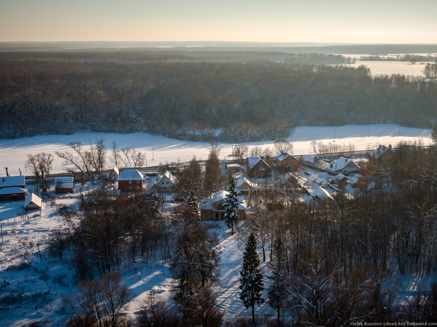 усадьба Ляхово с дрона, 2019 год зима
