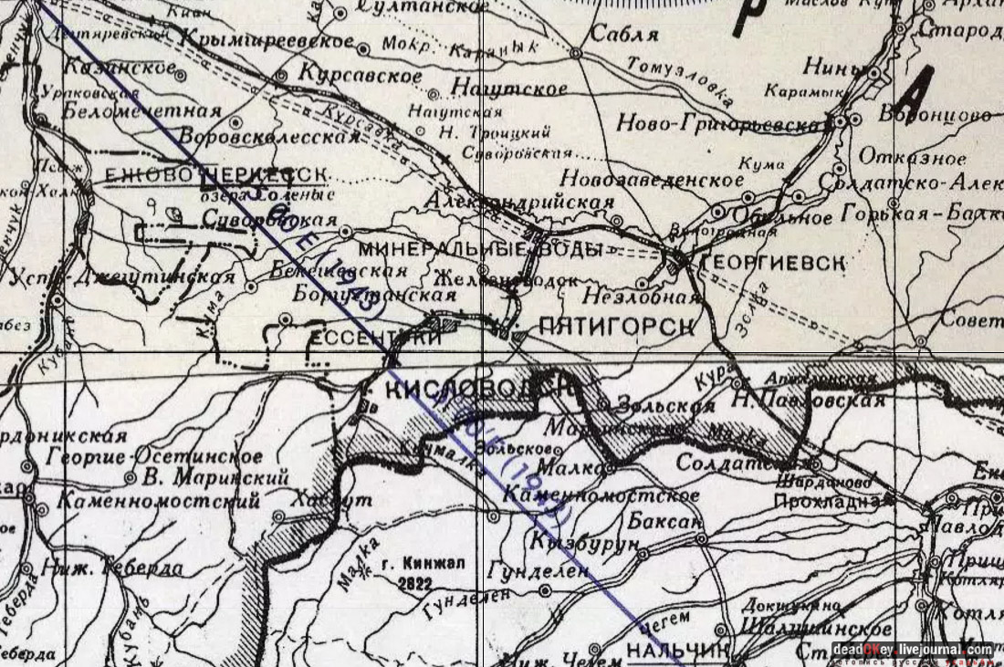 Карта Пятигорска