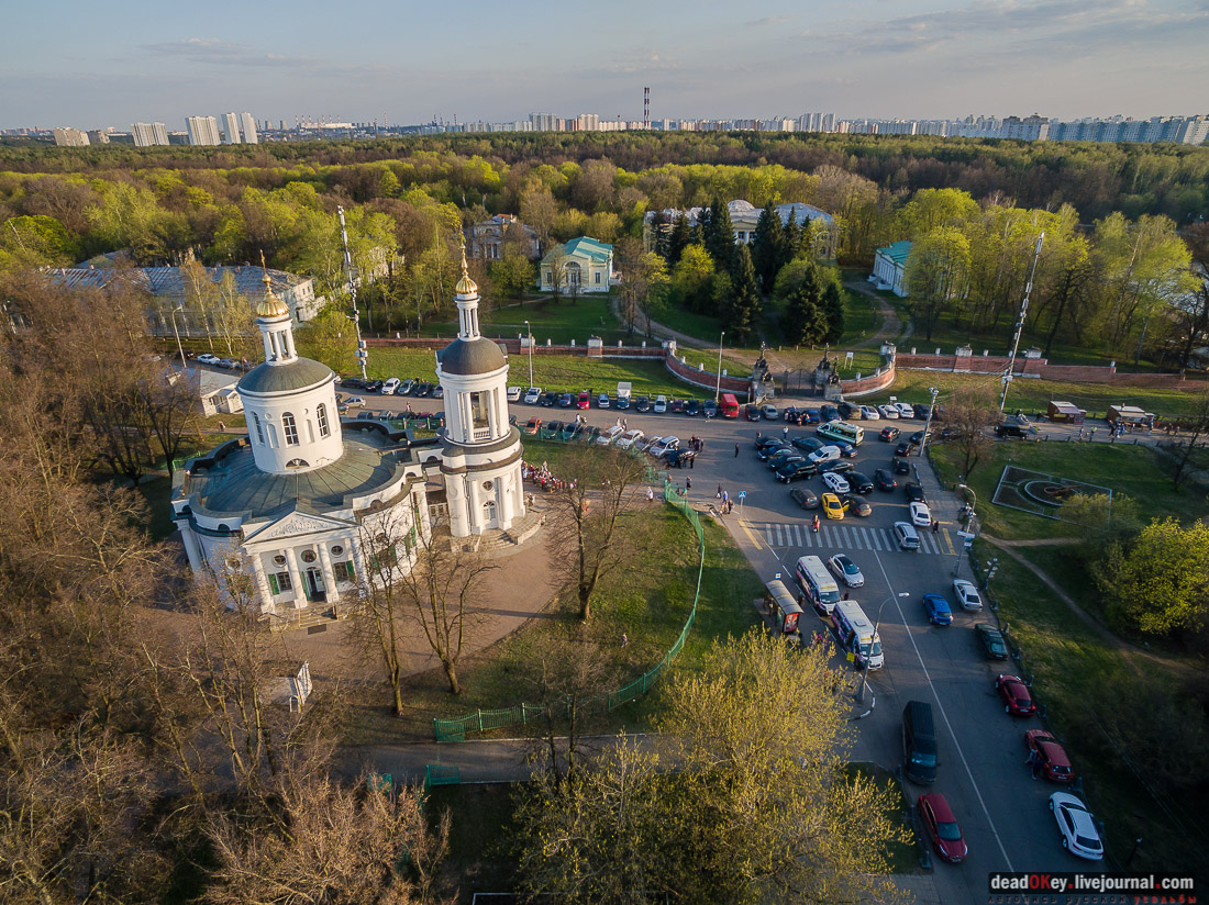 усадьба Кузьминки с квадрокоптера
