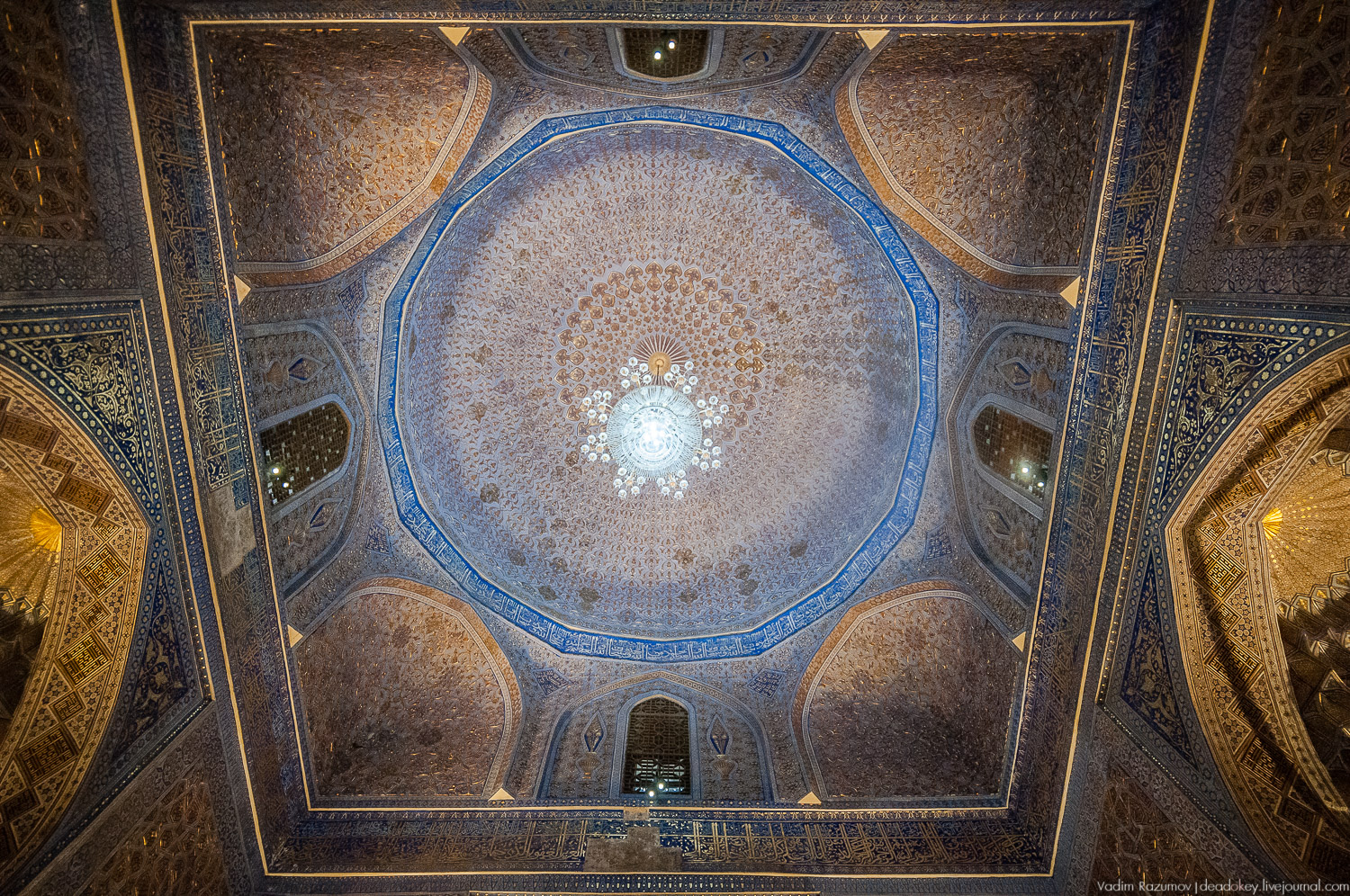 Узбекистан, Бухара и Самарканд, потолки, рельефная майлока, изразцы