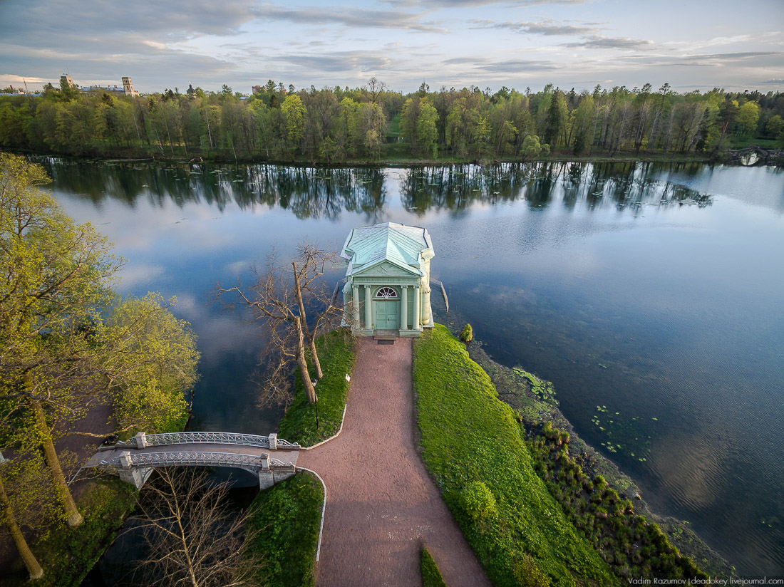 Гатчинский дворец, Гатчина, с дрона и квадрокоптера
