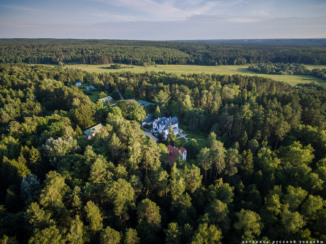 усадьба Поленово с дрона и квадрокоптера, аэрофотосъемка